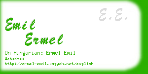 emil ermel business card